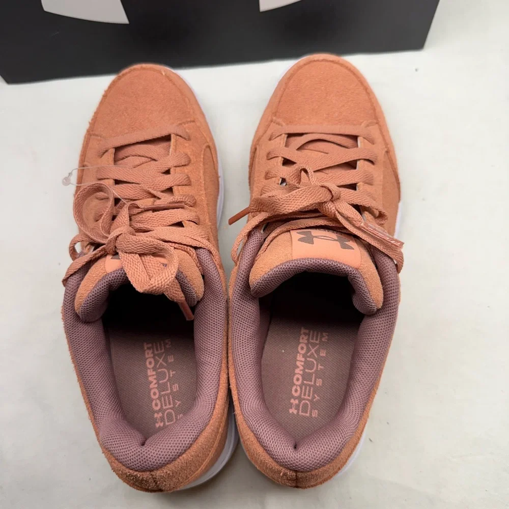 Under Armour Official Suede Women’s Sneakers Size 8.5 Pink/Rose 3028636-600 New